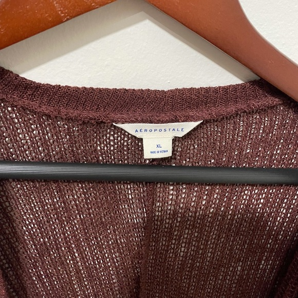 Aeropostale Maroon Lightweight Cardigan - Picture 2 of 5
